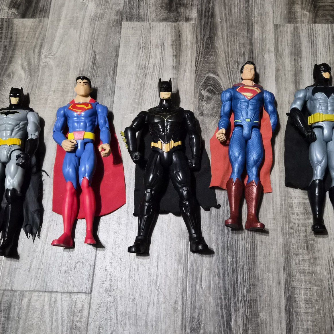 Batman and Superman figures