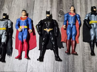 Batman and Superman figures