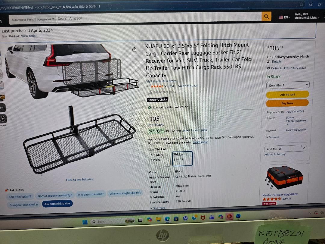 Brand new Folding Hitch Mount Cargo carrier