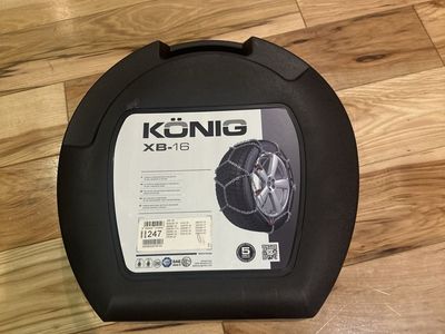 **New**König XB-16 Size 247 Snow Tire Chains with Hard Carrying Case