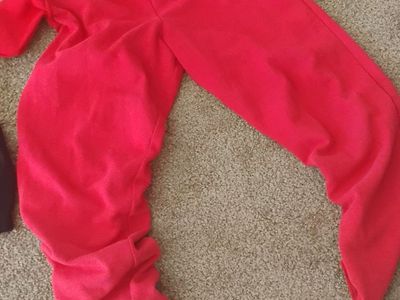 Red Elastic Waist Jogger Sweatpants - Comfortable & Casual