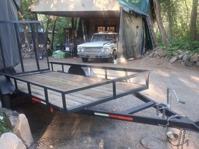 Utility Trailer with Ramp Gate and Wood Deck