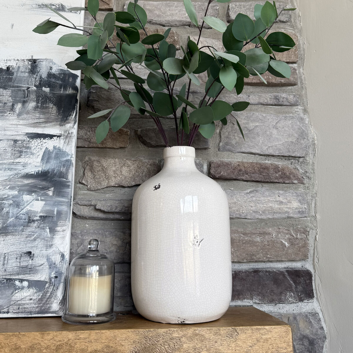 Large Magnolia Decorative Vase / Home Decor