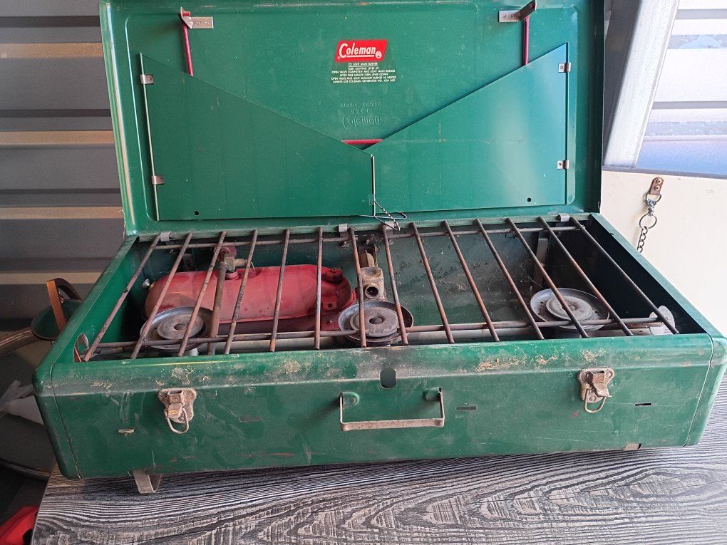 Coleman grill outside stove