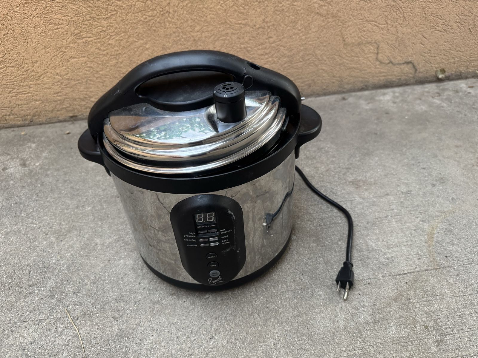 Emeril T-fal Electric Pressure Cooker 6 Quart Stainless Steel Digital Timer
