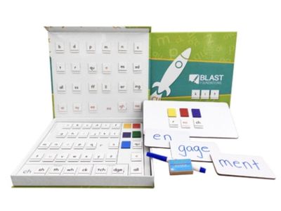 New! Blast Foundations Phonics Kit from Really Great Reading grades K- 2 support magnetic tiles Kinesthetic letters whiteboard