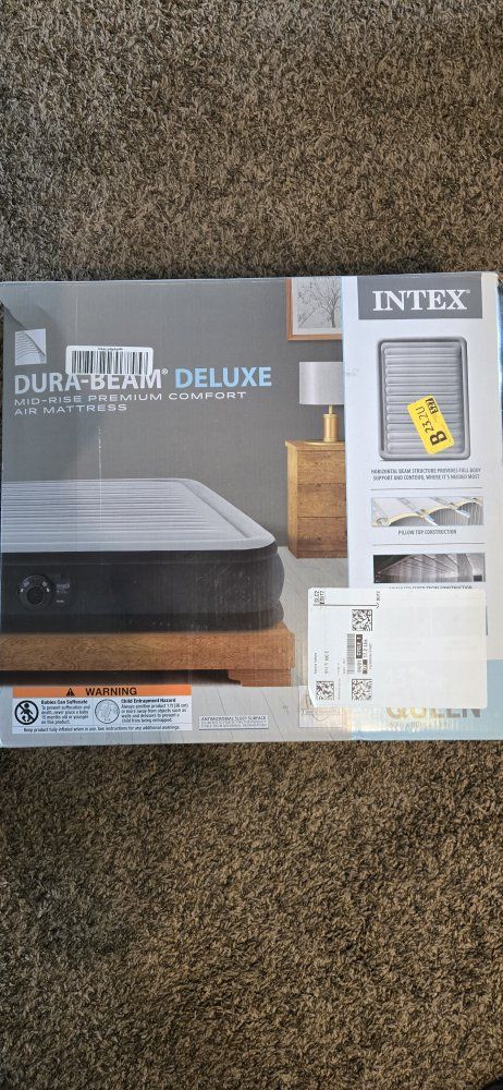 Intex Dura-Beam Deluxe Mid-Rise Premium Comfort Queen Air Mattress