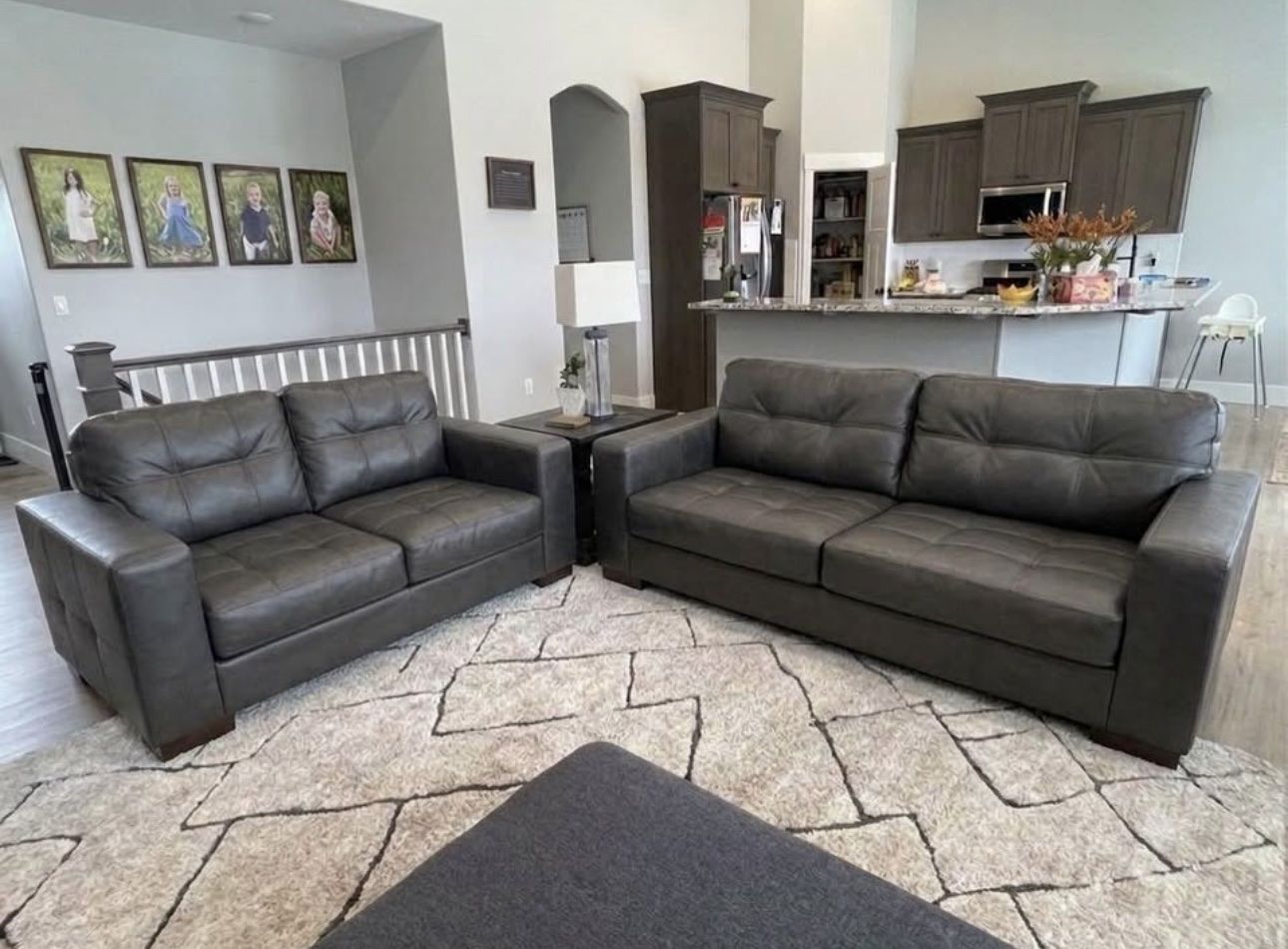 Leather Sofa & Loveseat