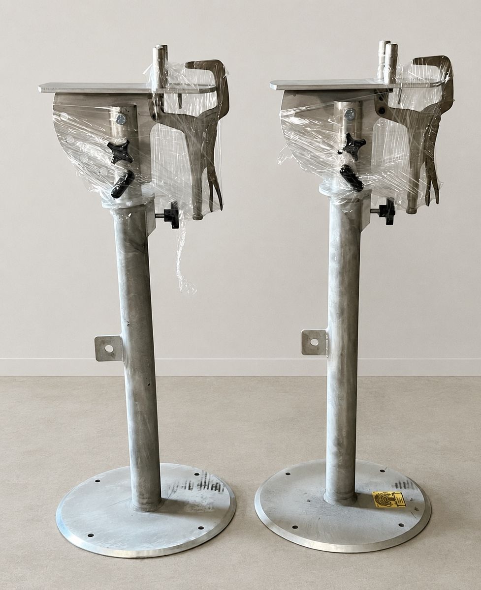 Pioneer Pipe Adjustable Weld Test Stands with Pipe Clamps Set of 2