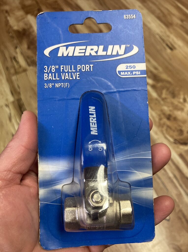 Merlin 3/8 in Full Port Ball Valve 250 Max PSI