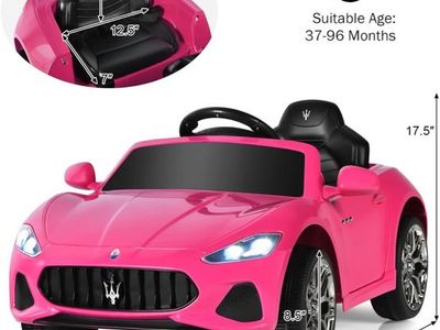 12v kids pink ride on car