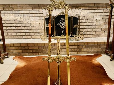 VINTAGE ITALIAN ROCOCO ORNATE BRASS EASEL ART DISPLAY