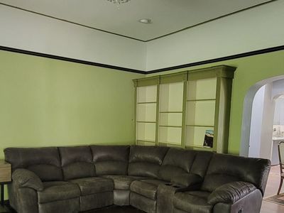 L-Shape Sectional Couch - Faux Leather GOOD Condition