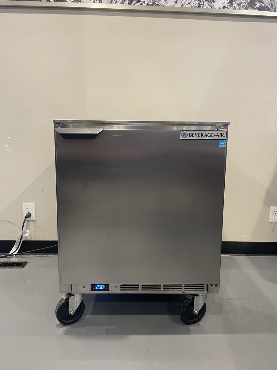 Beverage-Air UGF27AHG Stainless Steel Undercounter Freezer with Casters, 27-inch