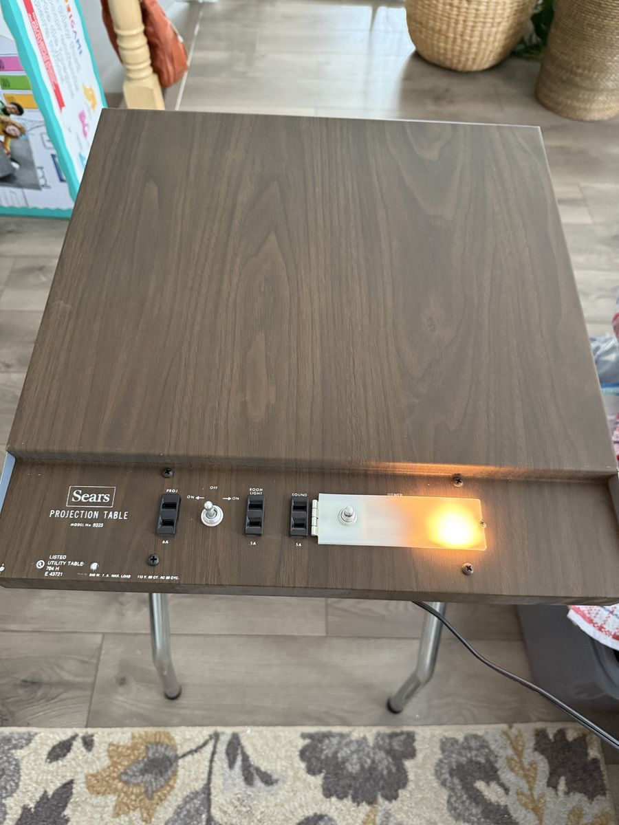 Vintage Sears 80331 Projection Table with Lighted Control Panel - Original Box