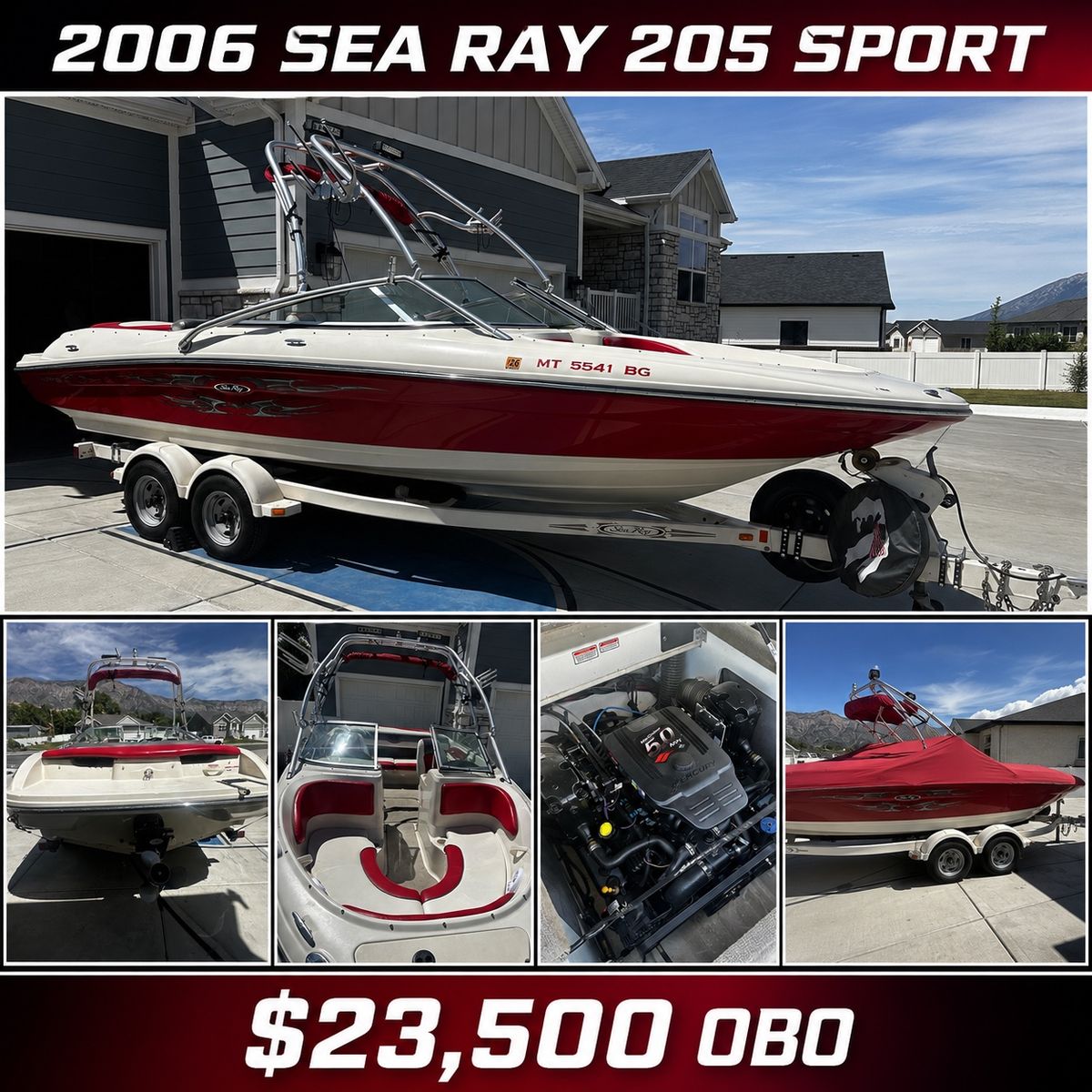 2006 Sea Ray 205 Sport – 5.0 MPI – $23,500 OBO