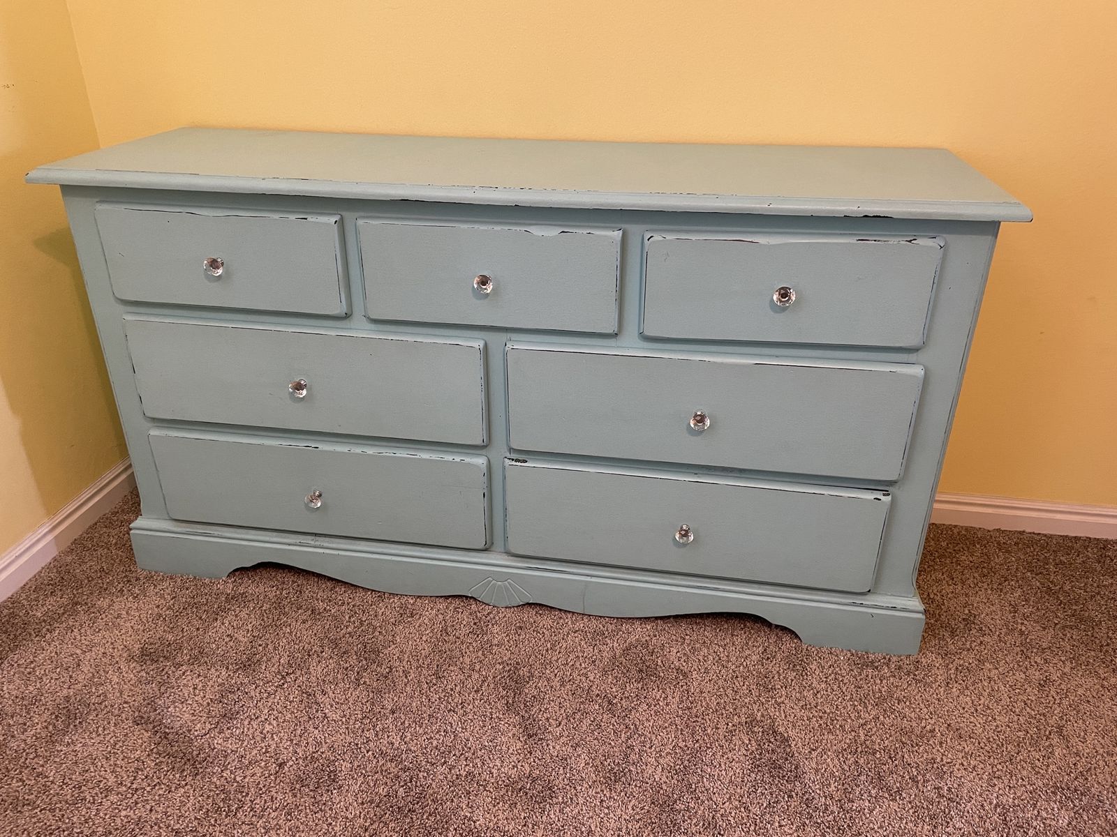 Cute Turquoise Dresser And Side Table