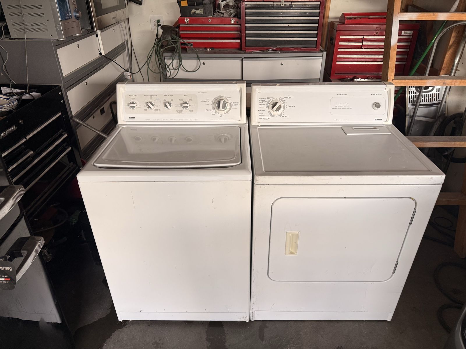 Kenmore Washer and Dryer Set White Top Load