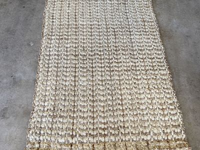 Natural Jute Area Rug, Chunky Braided Weave, Boho/Farmhouse Decor 3’x5’ New sisal Reversible