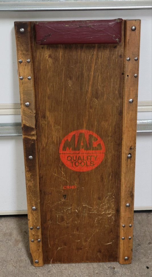 Vintage MAC Quality Tools Wooden Mechanic's Creeper