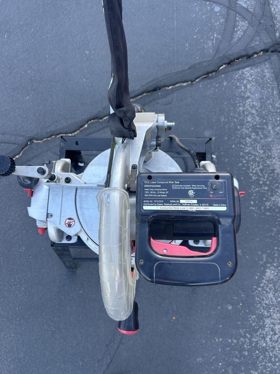 Craftsman 10" Mitre Saw with Stand, Model 137.21215 - Excellent Condition