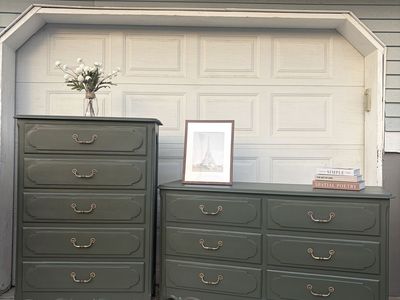 Refinished French Provincial Dresser Set