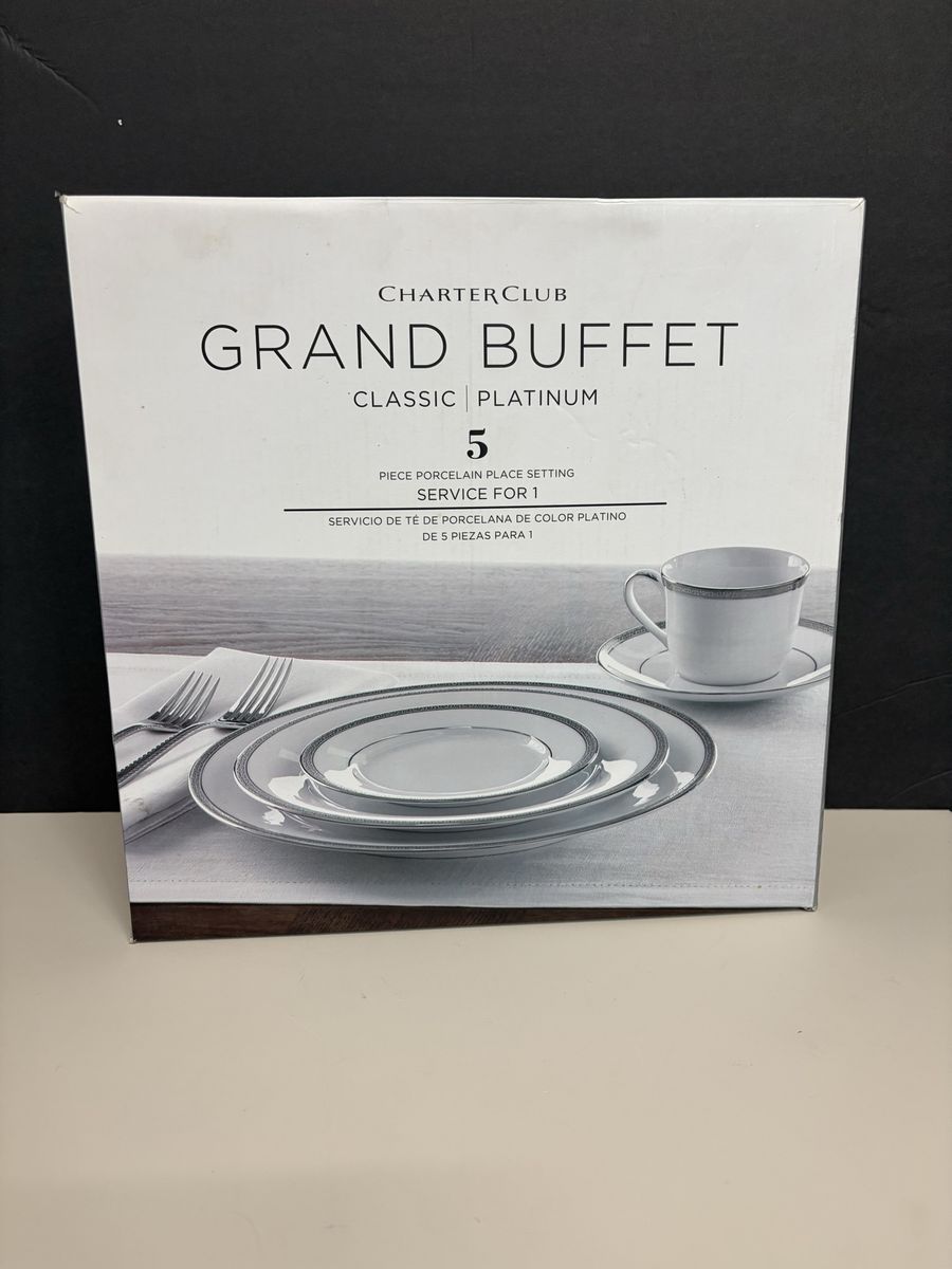 Charter Club Grand Buffet Classic Platinum 5 Piece