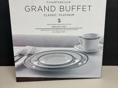 Charter Club Grand Buffet Classic Platinum 5 Piece