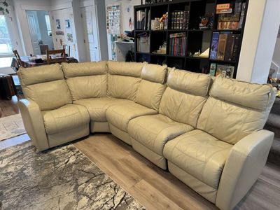 Leather sectional