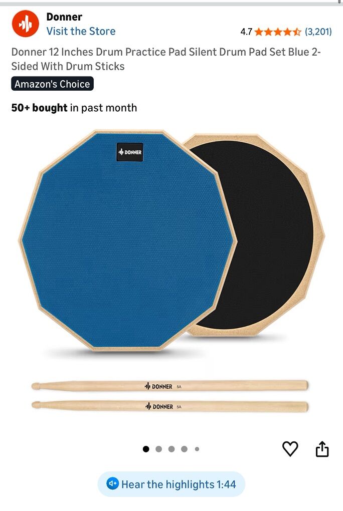 50% off - Donner  12 Drum Pad
