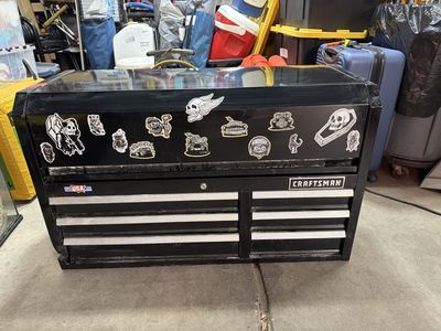 Craftsman 42" Black Top Chest Tool Box w/ Drawers & Storage - Used, Good Condition