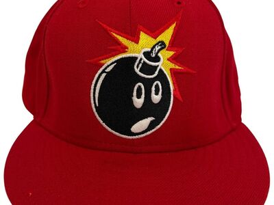 The Hundreds Red Adam Bomb Fitted Hat - 7 5/8