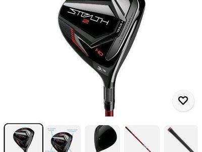 TaylorMade Stealth 2 HD 3 Fairway Wood 16° - With TaylorMade Adjustable loft Hosel Adapter