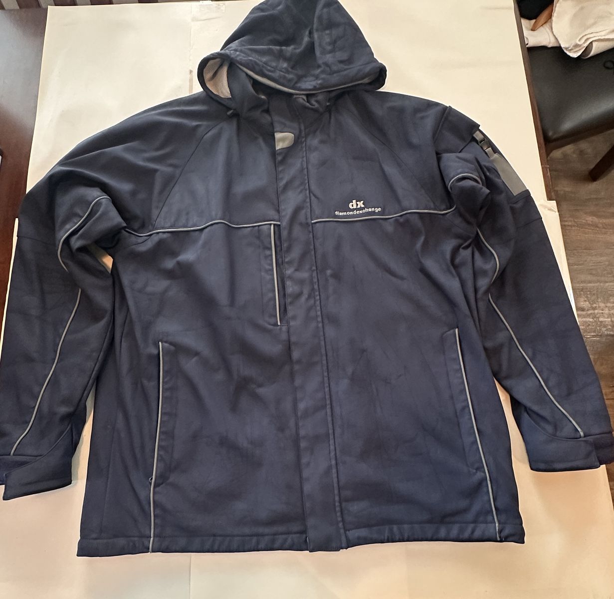 Dunbrooke Venture Hooded Jacket Large Blue Soft Shell Diamond Exchange Coat
