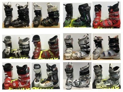 Gently used Ski Boots, MONDO 24, 24.5, 25, 25.5, (SZ 6 6.5 7 7.5 8 8.5) ATOMIC DALBELLO LANGE SALOMON TECNICA