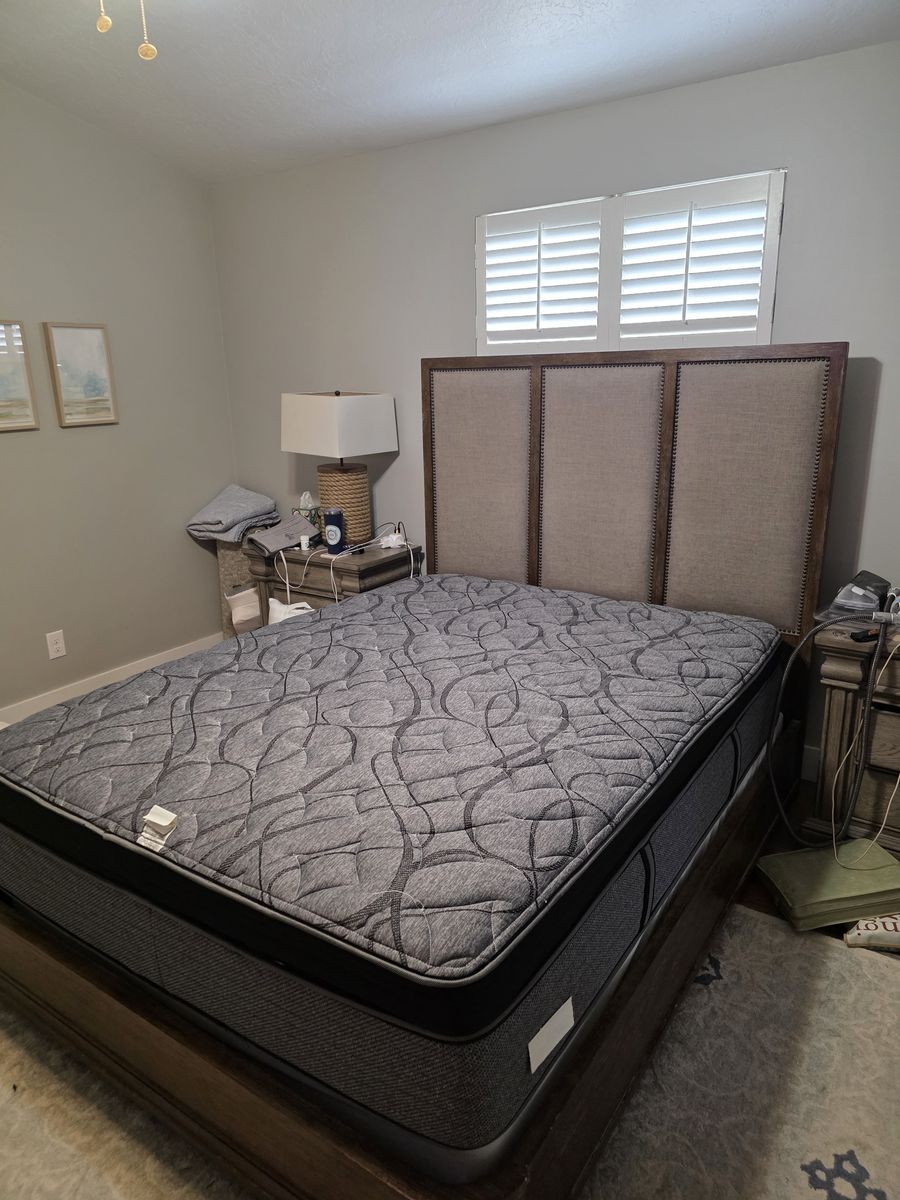 Queen bed set for sale.