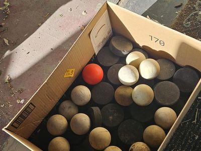 Hockey pucks and lacrosse balls