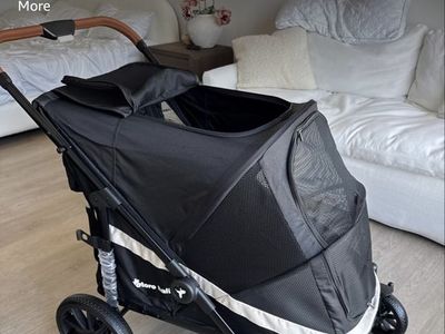 New- Large Dog Stroller - One-Click Folding 4-Wheel Pet Stroller, Black