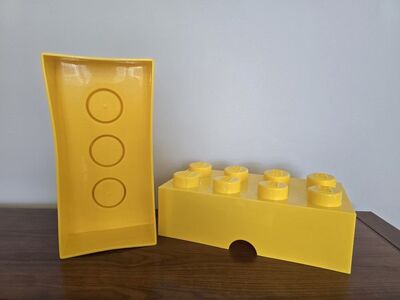 LEGO Stackable Storage Brick YELLOW - Used