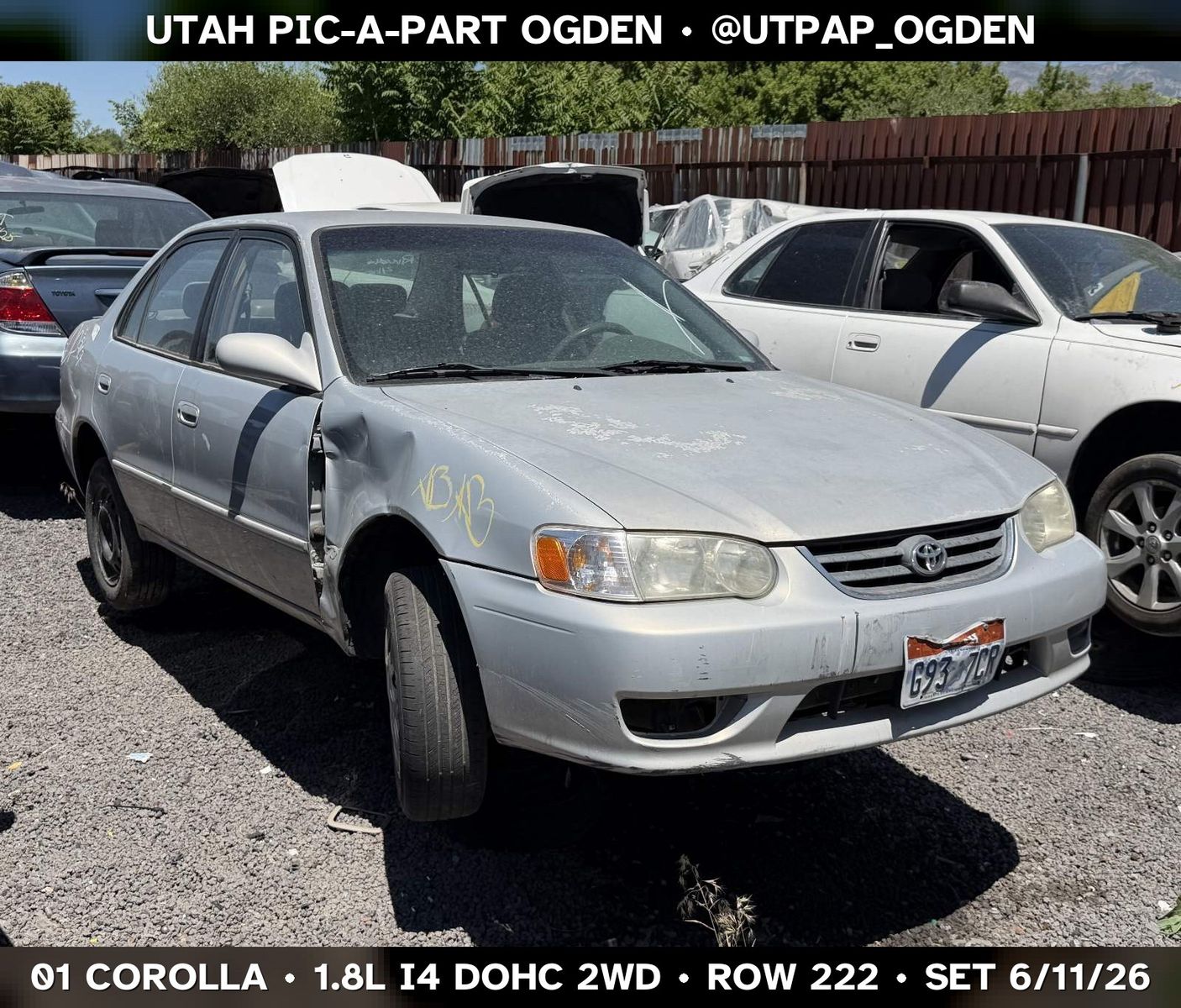 2001 Toyota Corolla Parts - UTPAP Ogden