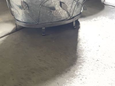 Galvanized Metal for ice cold drinks tubs with Leaf Accents - Set of 2