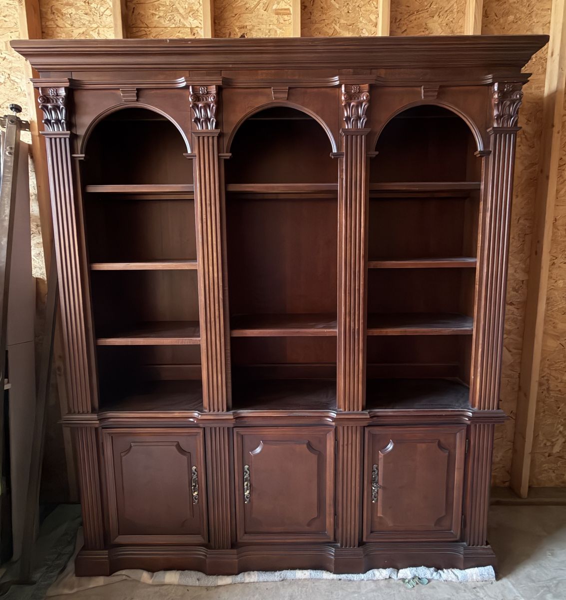Vintage  neoclassical 2-piece Style Bookcase
