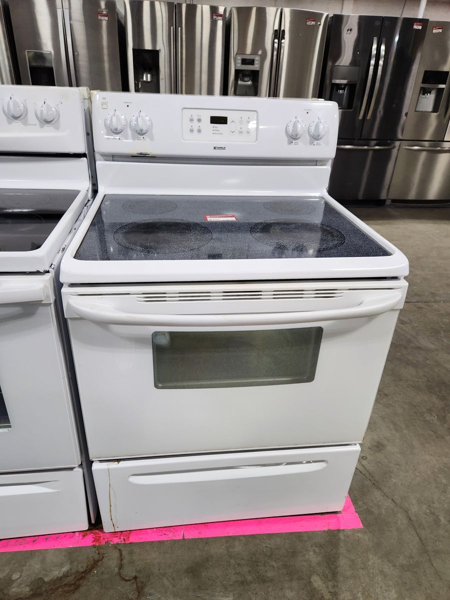 NICE KENMORE WHITE GLASS TOP RANGE! WITH A FULL WARRANTY