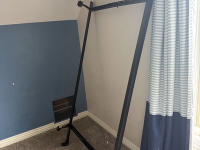 Black Metal Adjustable Bed Frame for Mattress, Twin