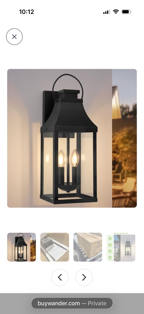 tewei 20'' Outdoor Wall Light, Porch Light Outdoor Wall Sconce Lantern. BRAND NEW!