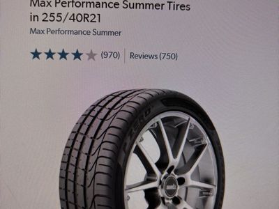 Used - 255/40 r21 Pirelli P Zero tires (2)