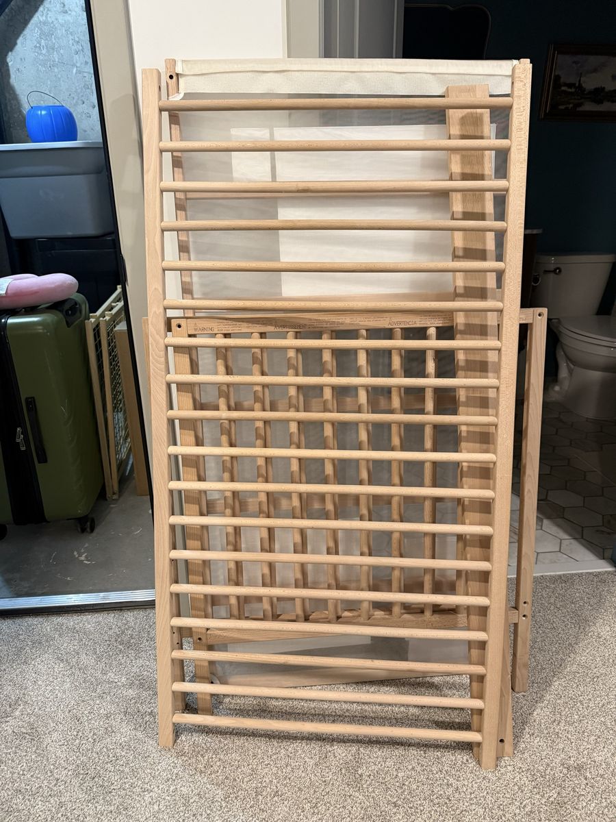IKEA Convertible Wood Crib and Toddler Bed with Instructions