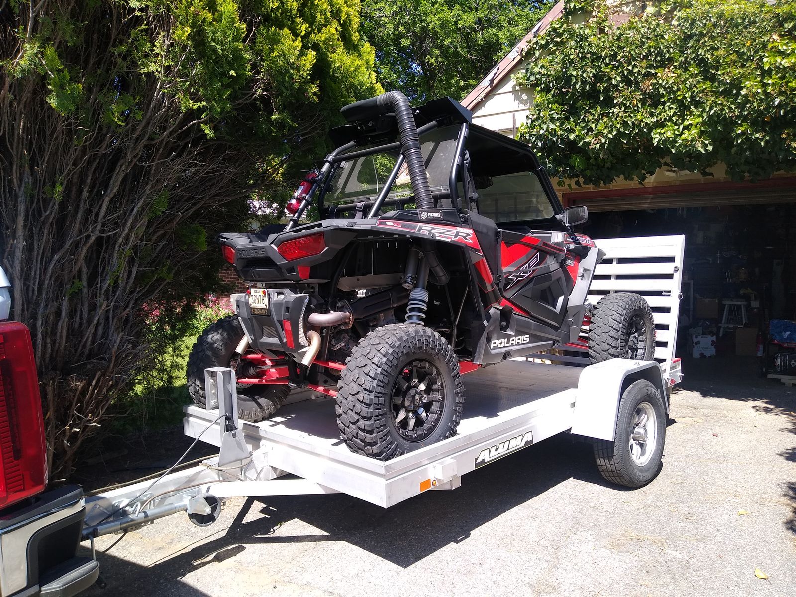 2017 polaris rzr xp 1000 with aluminum trailer