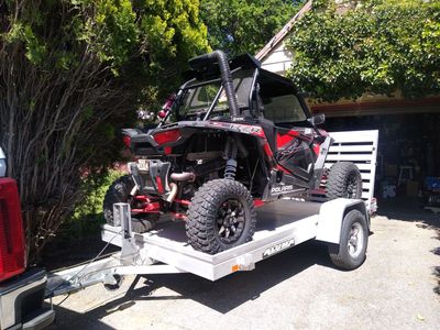 2017 polaris rzr xp 1000 with aluminum trailer