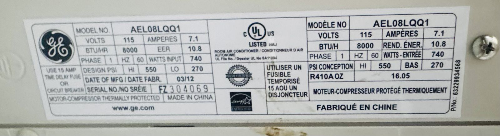 GE 8000 BTU Window Air Conditioners (2 Available)